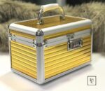 2022New Fashion Women Professional Aluminum Makeup Case Portable Travel Jewelry
