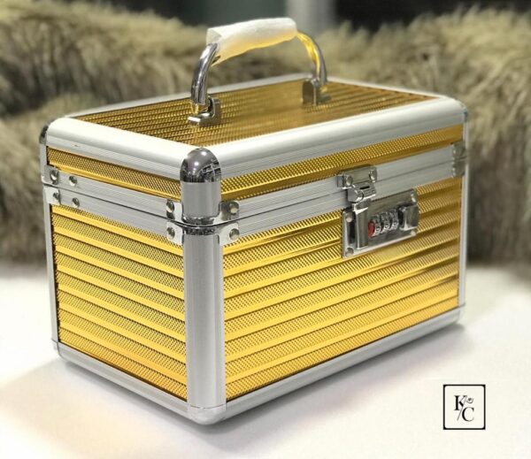 2022New Fashion Women Professional Aluminum Makeup Case Portable Travel Jewelry