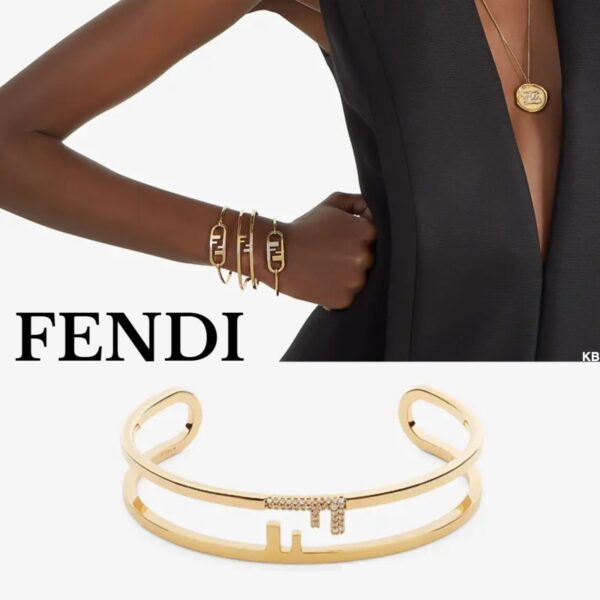 FENDI Fendi O'Lock Studded Bracelet