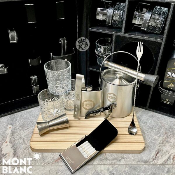 MONT BLANC LEATHER WHISKEY CASE
