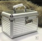 2022New Fashion Women Professional Aluminum Makeup Case Portable Travel Jewelry
