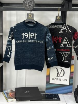 ARMANI INTARSIA KNITTING SWEATSHIRTS