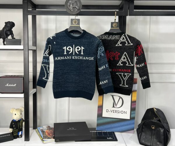 ARMANI INTARSIA KNITTING SWEATSHIRTS