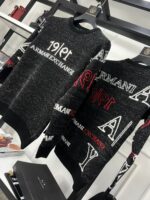 ARMANI INTARSIA KNITTING SWEATSHIRTS