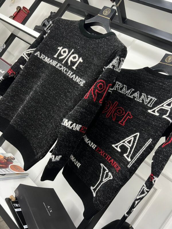 ARMANI INTARSIA KNITTING SWEATSHIRTS