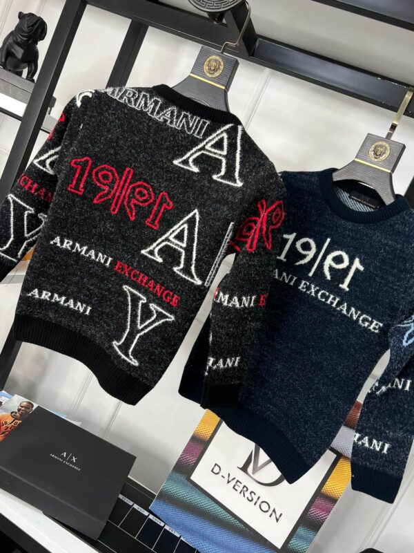 ARMANI INTARSIA KNITTING SWEATSHIRTS