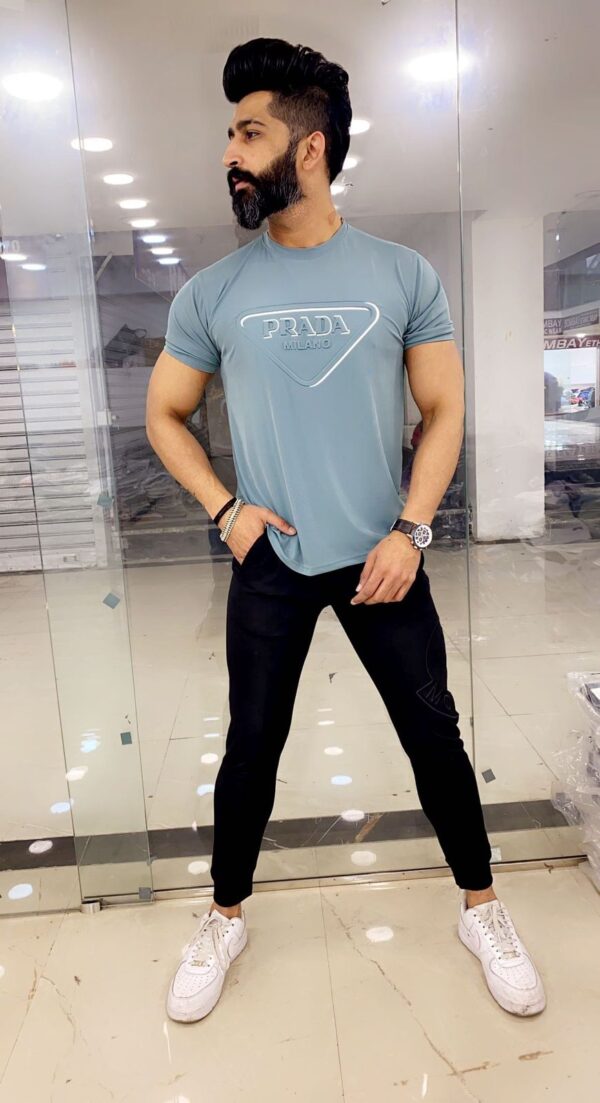 PRADA IMPORTED LYCRA ROUND NECK T-SHIRTS