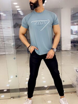 PRADA IMPORTED LYCRA ROUND NECK T-SHIRTS