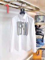 FENDI PREMIUM COTTON SATIN HIGH END QUALITY SHIRTS