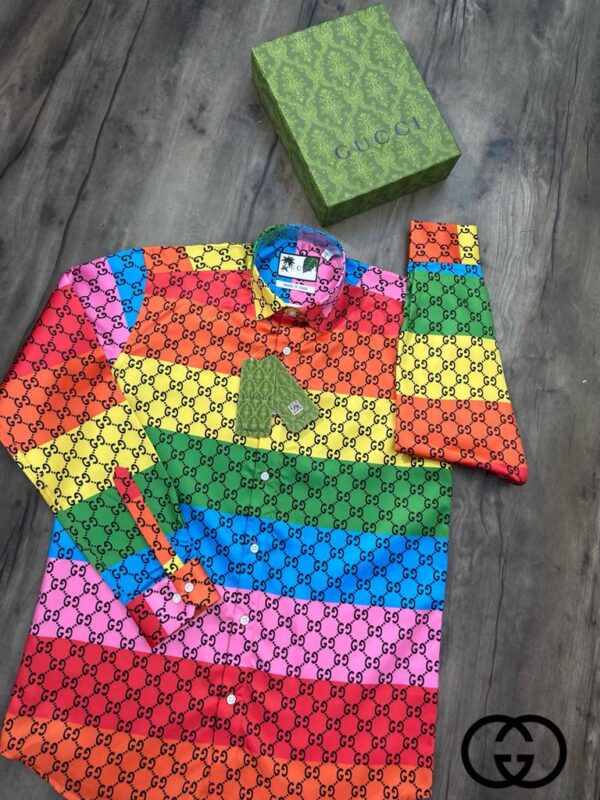 GUCCI PREMIUM COTTON SATIN  HIGH END QUALITY DESIGNER SHIRTS