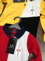 ARMANI BOYS COTTON LYCRA FULL SLEEVES POLOS