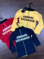 ARMANI BOYS COTTON LYCRA FULL SLEEVES POLOS