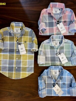 GUCCI PREMIUM COTTON LYCRA SHIRTS FOR BOYS