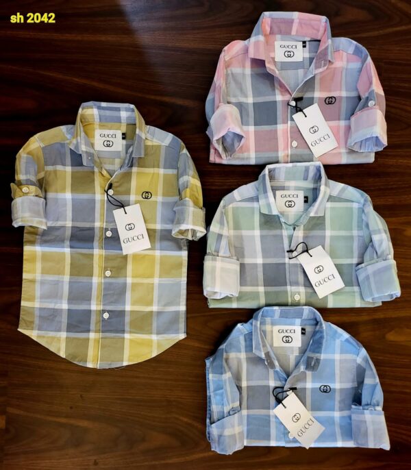 GUCCI PREMIUM COTTON LYCRA SHIRTS FOR BOYS