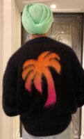 PALM ANGELS INTARSIA KNITTING ROUND NECK SWEATER