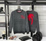 PALM ANGELS INTARSIA KNITTING ROUND NECK SWEATER