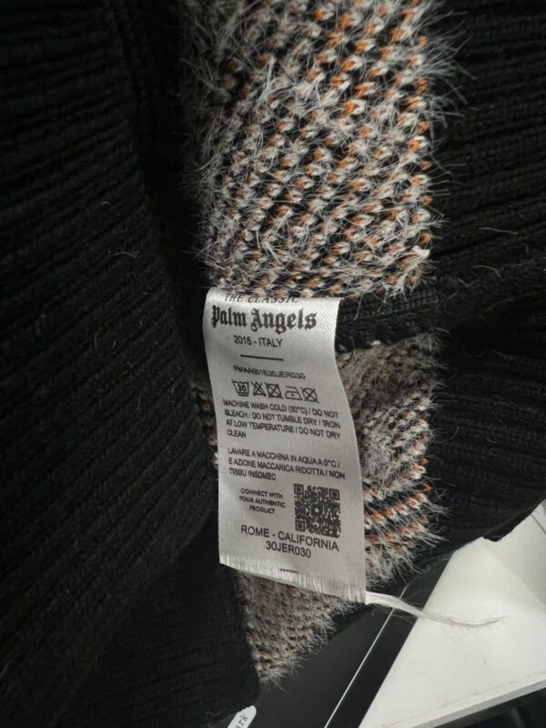 PALM ANGELS INTARSIA KNITTING ROUND NECK SWEATER