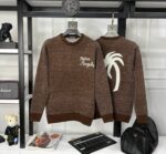PALM ANGELS INTARSIA KNITTING ROUND NECK SWEATER