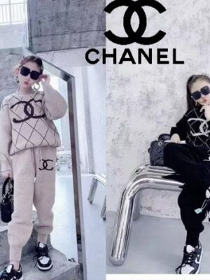 CHANEL IMPORTED WOLLEN TRACKSUIT FOR GIRLS
