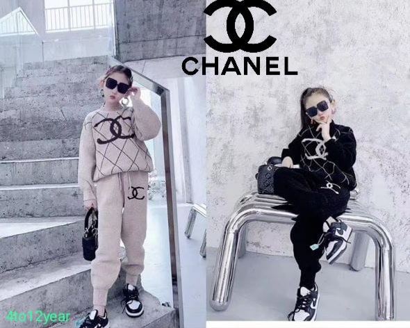 CHANEL IMPORTED WOLLEN TRACKSUIT FOR GIRLS
