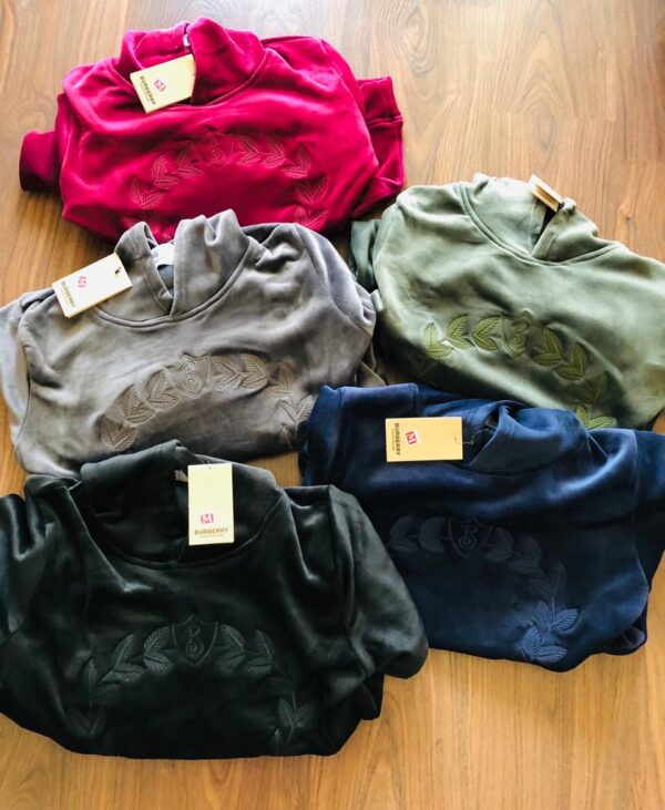 BURBERRY EXCLUSIVE VELVET SWEATSHIRTS