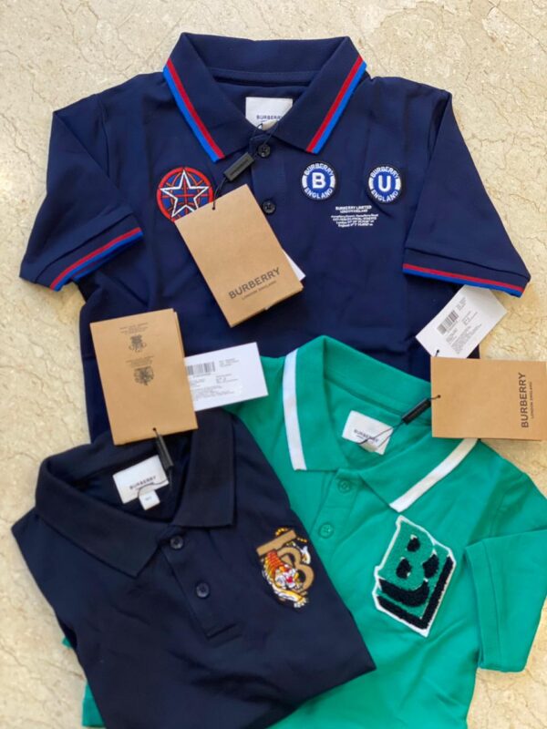 BURBERRY KIDS POLO T-SHIRTS