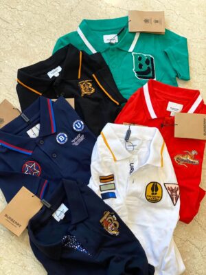 BURBERRY KIDS POLO T-SHIRTS