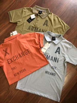 ARMANI PREMIUM LYCRA POLO T-SHIRTS