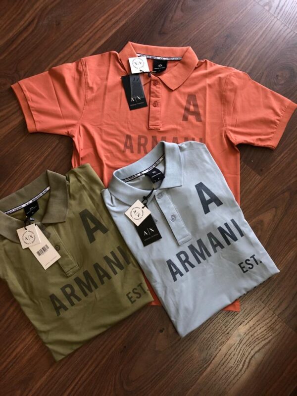 ARMANI PREMIUM LYCRA POLO T-SHIRTS