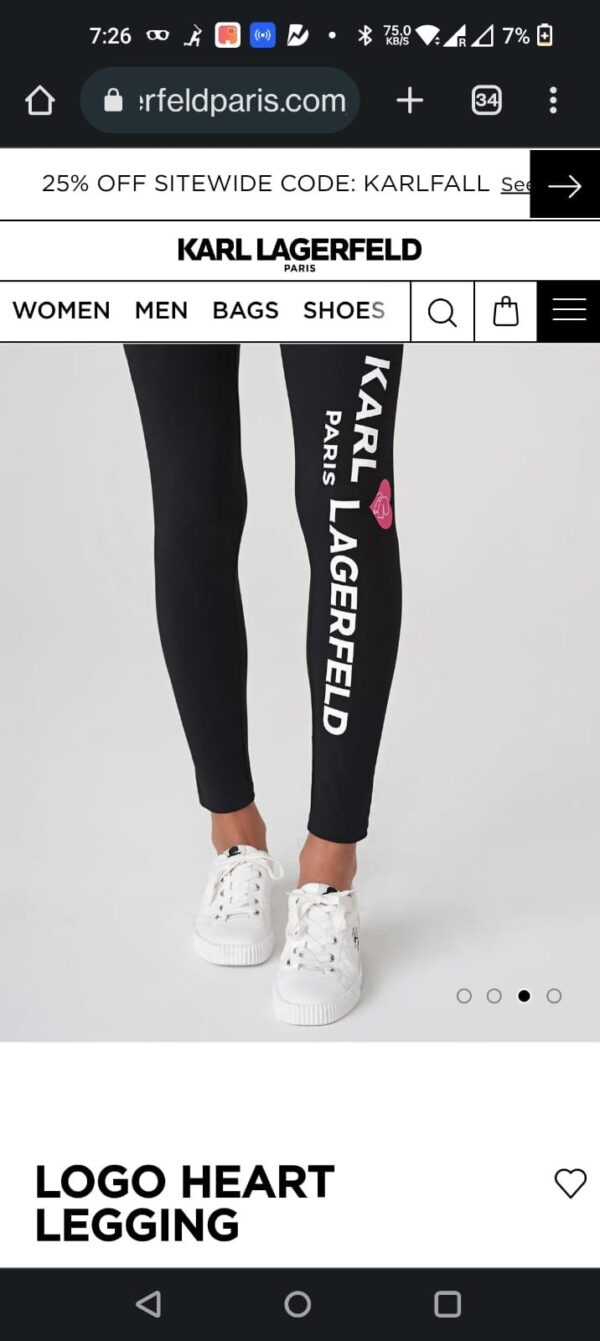 KARL EXCLUSIVE ACTIVE WEAR SPORTS LEGGINGS