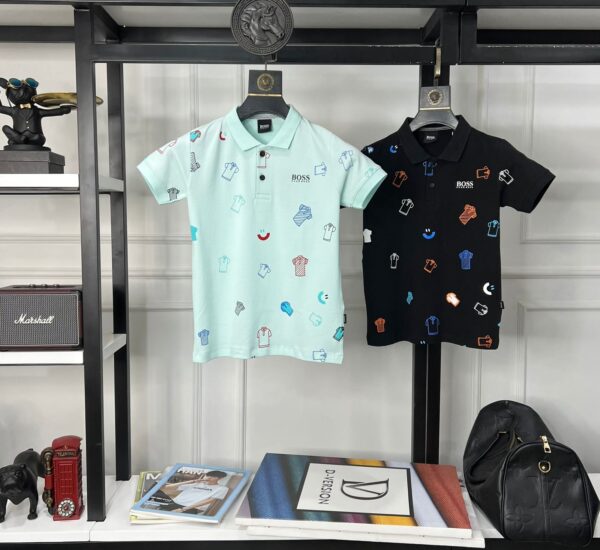 HUGO BOSS BOYS COLLAR T-SHIRT