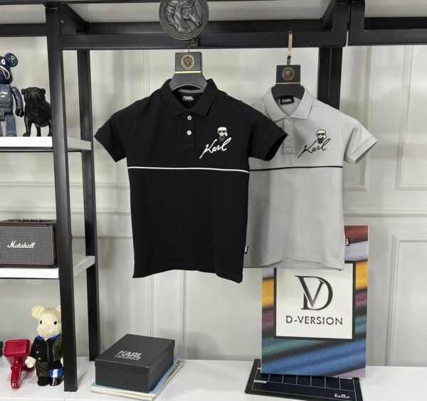 KARL BOYS LYCRA COLLAR T-SHIRT