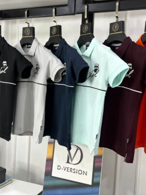 KARL BOYS LYCRA COLLAR T-SHIRT