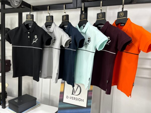 KARL BOYS LYCRA COLLAR T-SHIRT