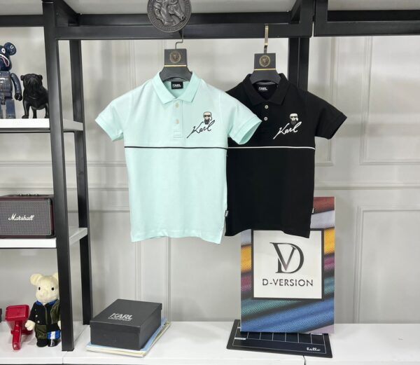 KARL BOYS LYCRA COLLAR T-SHIRT