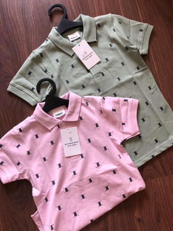 BURBERRY BOYS COLLAR T-SHIRTS