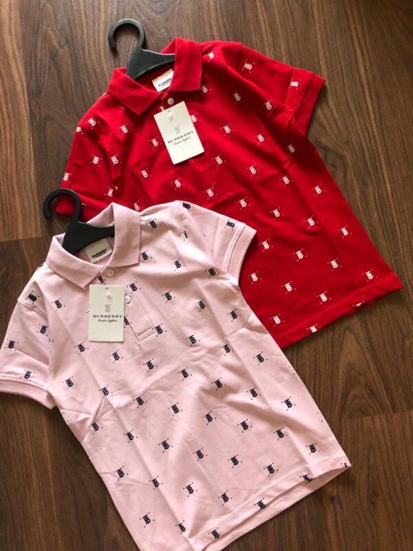 BURBERRY BOYS COLLAR T-SHIRTS