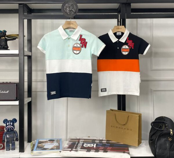 BURBERRY BOYS COLLAR T-SHIRT