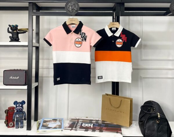 BURBERRY BOYS COLLAR T-SHIRT