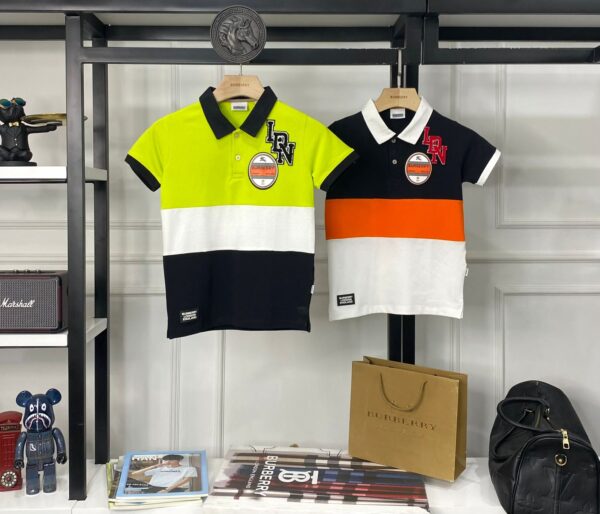 BURBERRY BOYS COLLAR T-SHIRT