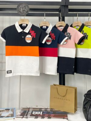 BURBERRY BOYS COLLAR T-SHIRT