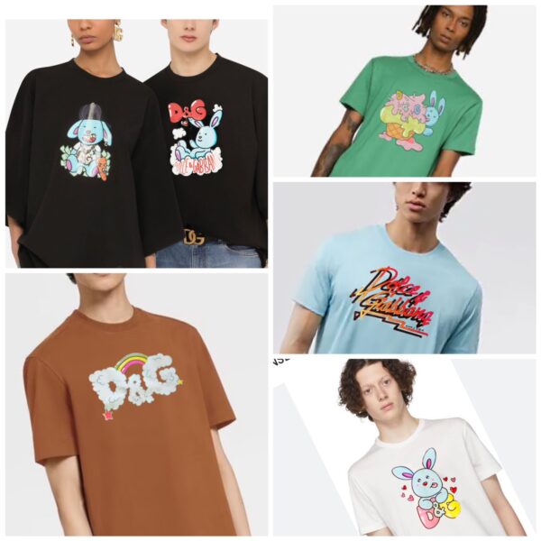 DOLCE & GABBANA IMPORTED T-SHIRTS UNISEX