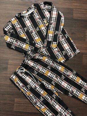 BURBERRY IMPORTED LYCRA ROUND NECK TSHIRT WITH LOWER TRACKSUIT FOR GIRLS