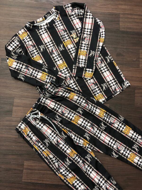 BURBERRY IMPORTED LYCRA ROUND NECK TSHIRT WITH LOWER TRACKSUIT FOR GIRLS