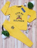 COTTON FLEECE ROUND NECK TRACKSUIT FOR KIDS