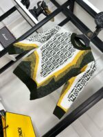 FENDI INTARSIA KNITTING ROUND NECK SWEATER FOR KIDS