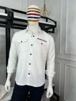 IMPORTED A/O SELF TOWEL KNIT FABRIC SHACKET