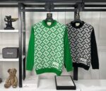 FRONT INTARSIA KNITTING PATTERN ROUND NECK