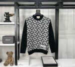 FRONT INTARSIA KNITTING PATTERN ROUND NECK