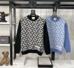 FRONT INTARSIA KNITTING PATTERN ROUND NECK